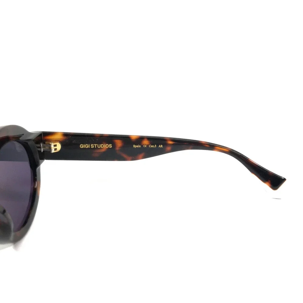 Gigi Studios Sunglasses COSIMA 6867/2 Dark Tortoise Oval Frames with Gray Lenses